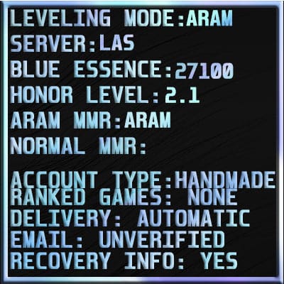 Handleveled LOL Smurf Contains Strike Commander Camille , Project Warwick , Star Guardian Soraka , Cottontail Teemo