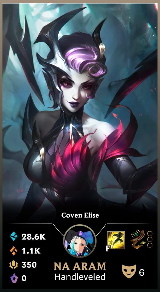 Coven Elise | Handleveled LOL Accounts | NA ARAM