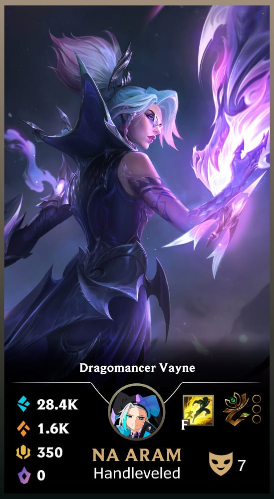 Dragomancer Vayne | Handleveled LOL Accounts | NA ARAM