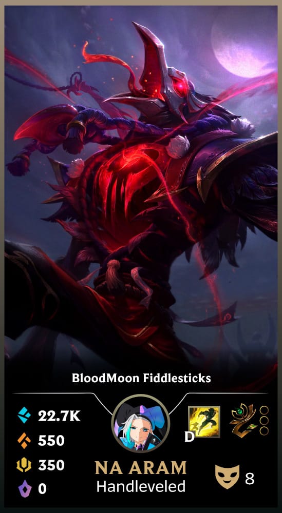 BloodMoon Fiddlesticks | Handleveled LOL Accounts | NA ARAM
