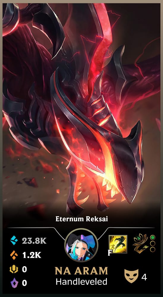 Eternum Reksai | Handleveled LOL Accounts | NA ARAM