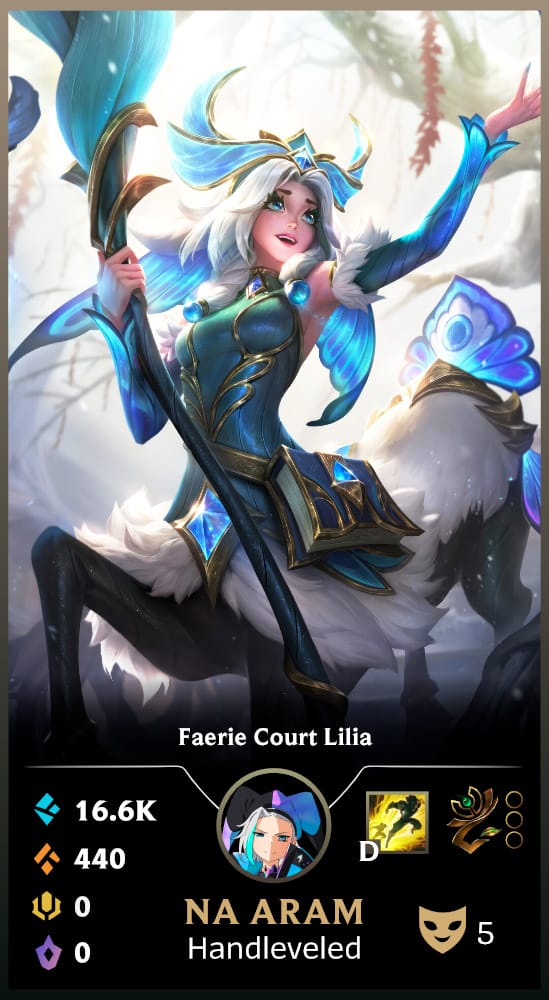Faerie Court Lilia | Handleveled LOL Accounts | NA ARAM