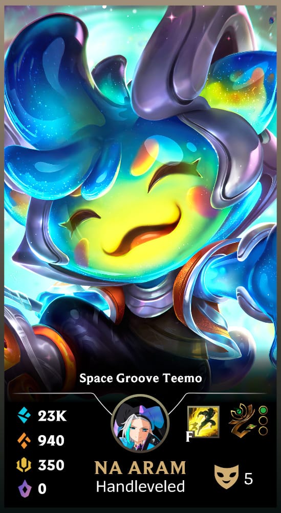 Space Groove Teemo | Handleveled LOL Accounts | NA ARAM