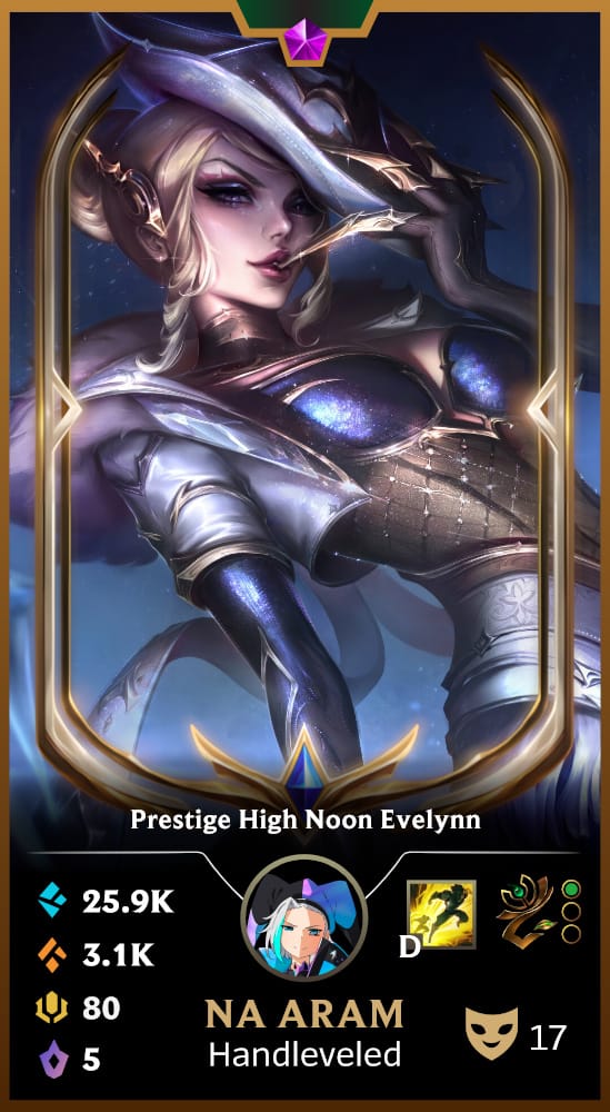 Prestige High Noon Evelynn | Handleveled LOL Accounts | NA ARAM