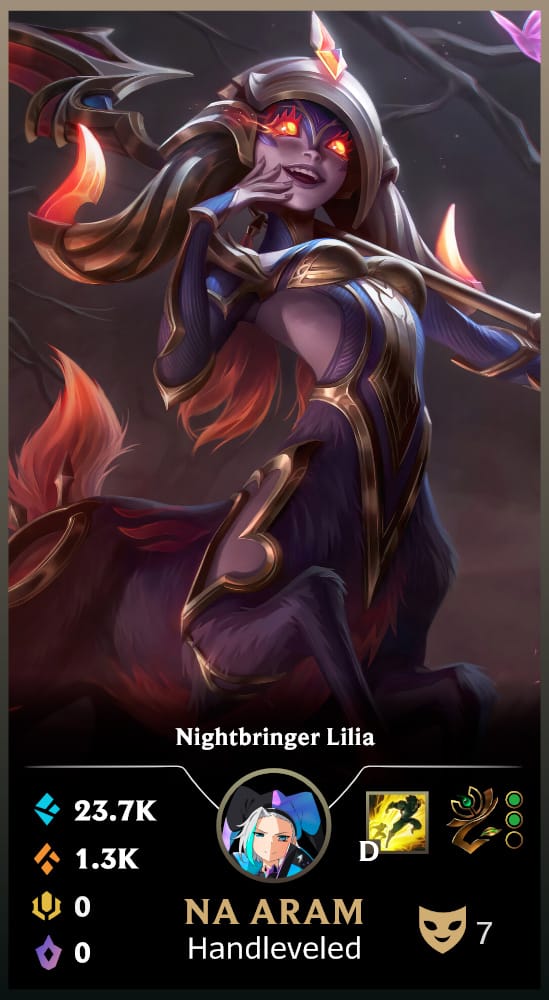 Nightbringer Lilia | Handleveled LOL Accounts | NA ARAM