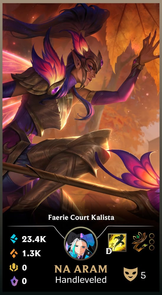 Faerie Court Kalista | Handleveled LOL Accounts | NA ARAM