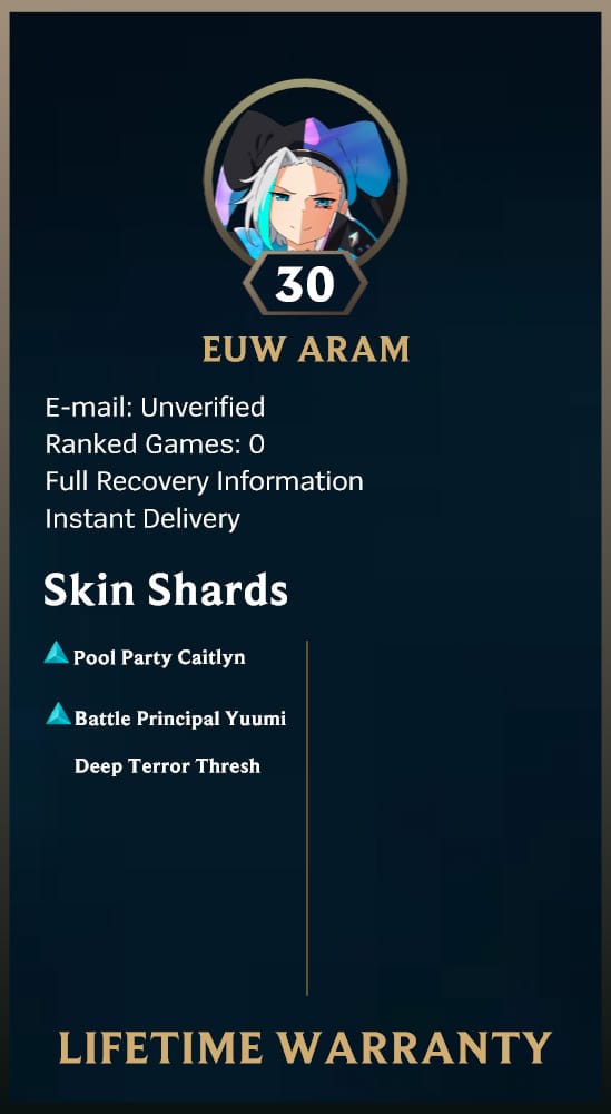 Pool Party Caitlyn | Handleveled LOL Accounts | EUW ARAM - Image 2