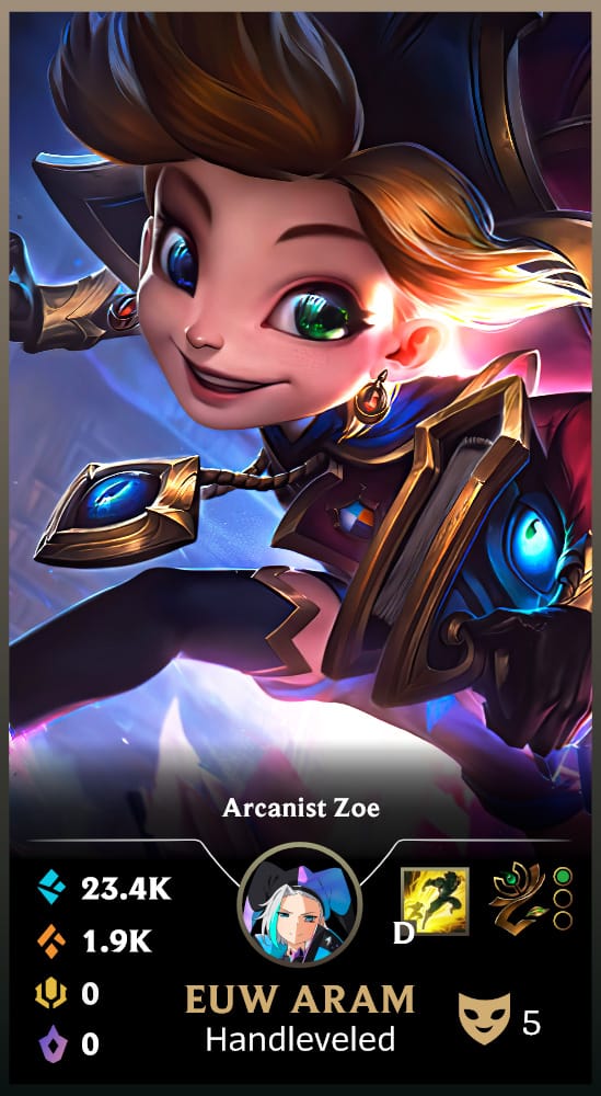 Arcanist Zoe | Handleveled LOL Accounts | EUW ARAM
