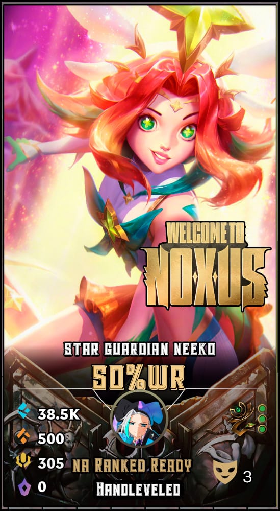 Star Guardian Neeko | NA | 50% Win Rate | Hand-Leveled & Ranked Ready