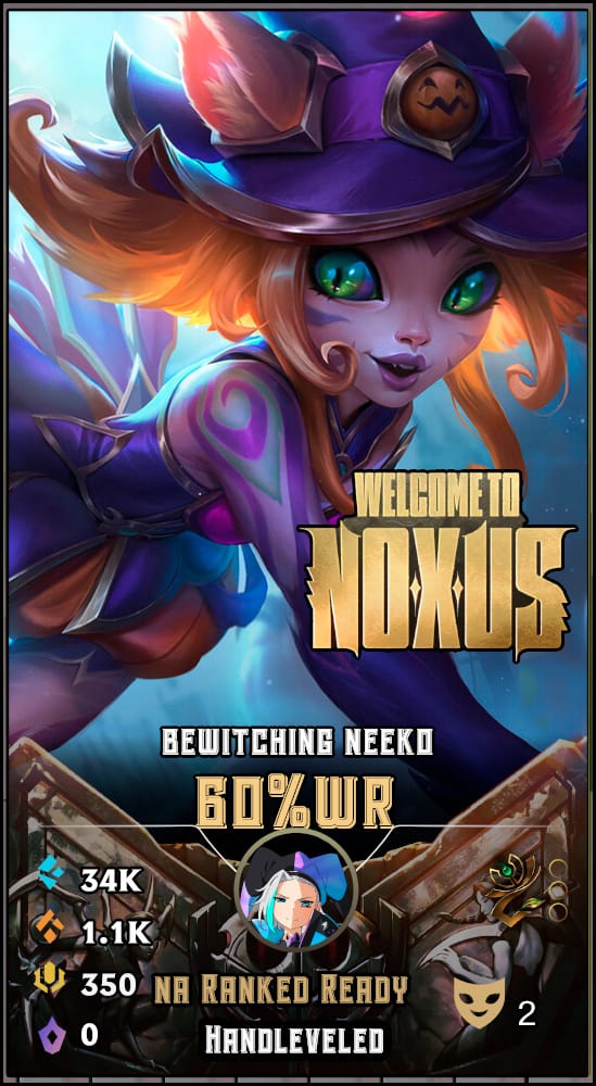 Bewitching Neeko | NA | 60% Win Rate | Hand-Leveled & Ranked Ready