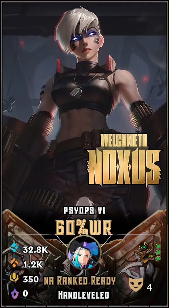 Psyops Vi | NA | 60% Win Rate | Hand-Leveled & Ranked Ready