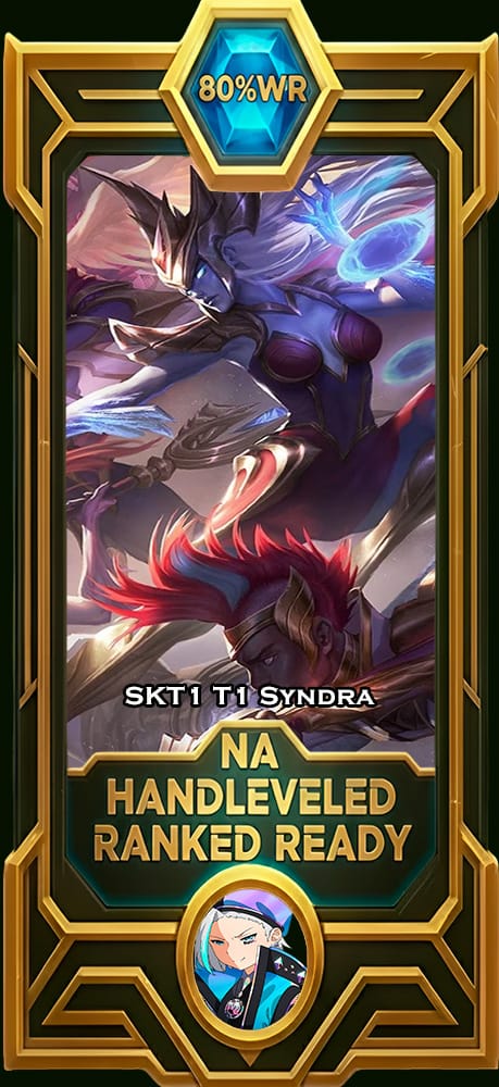 SKT1 T1 Syndra Smurf Account | NA | 80% WR Win Rate | HandLeveled
