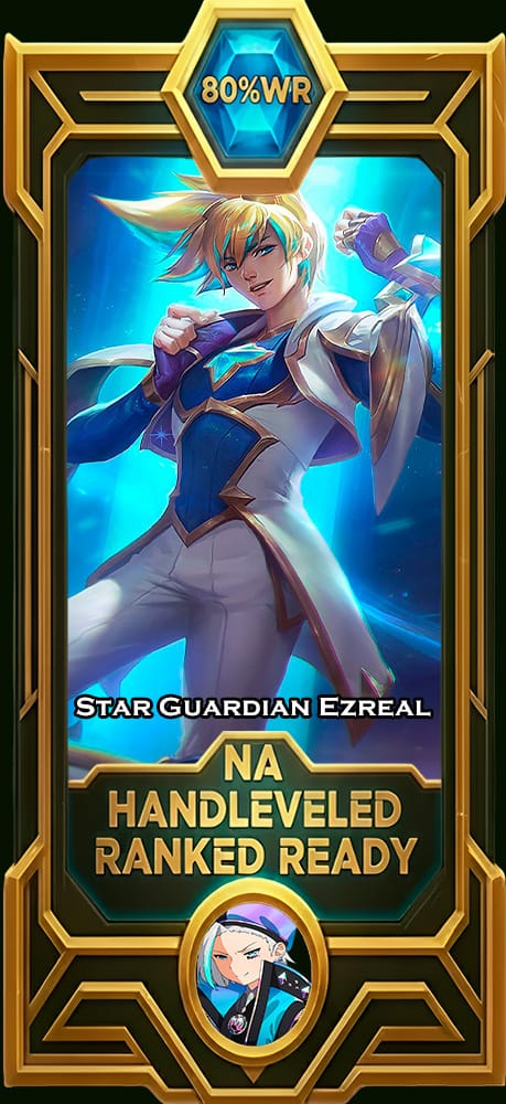 Star Guardian Ezreal Smurf Account | NA | 80% WR Win Rate | HandLeveled