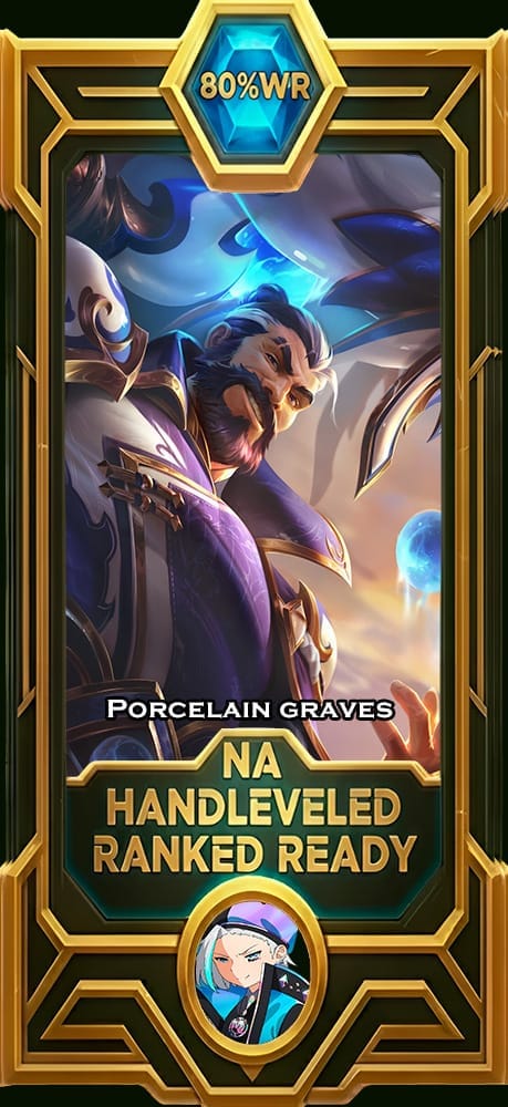 Porcelain Graves Smurf Account | NA | 80% WR Win Rate | HandLeveled